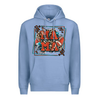 Colony Blue American football mama with leopard Premium Hoodie - Zillion Design Studio
