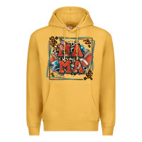 Mustard American football mama with leopard Premium Hoodie - Zillion Design Studio