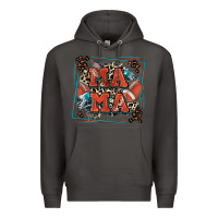 Smoke American football mama with leopard Premium Hoodie - Zillion Design Studio
