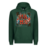 Sports Green American football mama with leopard Premium Hoodie - Zillion Design Studio