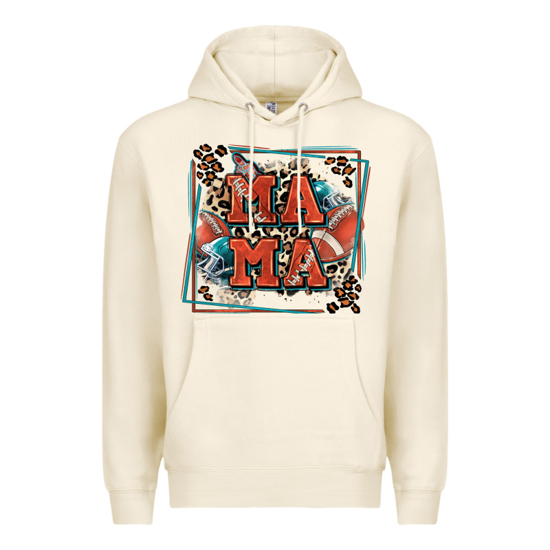 American Football Mama With Leopard Premium Hoodie by Zillion Design Studio | Teevron