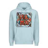 Blue Mist American football mama with leopard Premium Hoodie - Zillion Design Studio