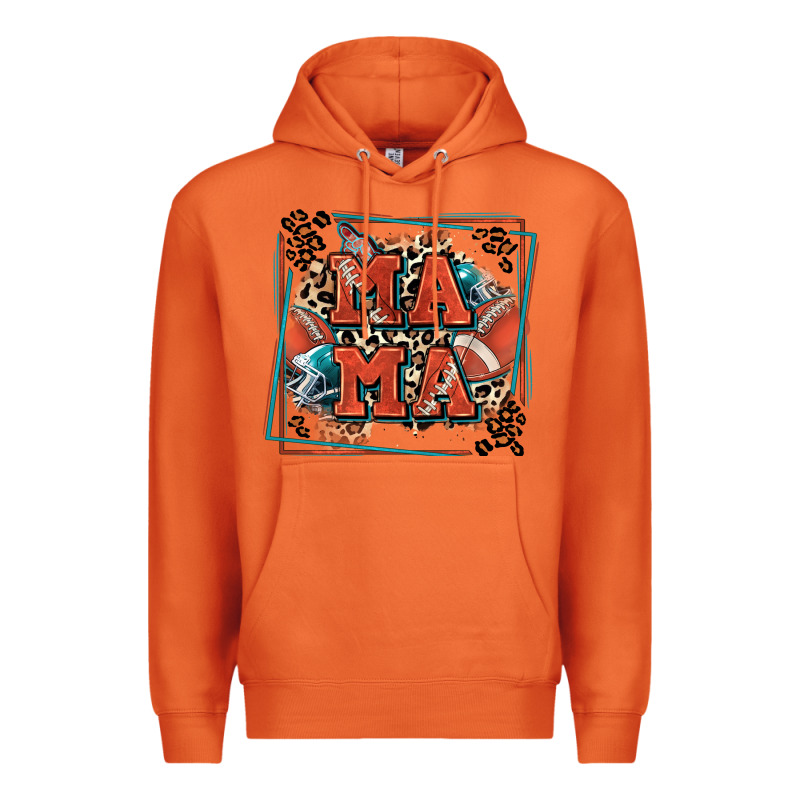 American Football Mama With Leopard Premium Hoodie by Zillion Design Studio | Teevron