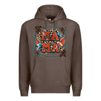 Coffee American football mama with leopard Premium Hoodie - Zillion Design Studio