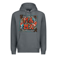 Rock American football mama with leopard Premium Hoodie - Zillion Design Studio