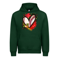 Forest Green fruits and baseball heart Urban Hoodie - Zillion Design Studio