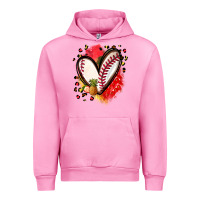 Fuchsia Pink fruits and baseball heart Urban Hoodie - Zillion Design Studio