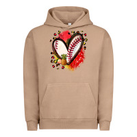 Pigment Burro fruits and baseball heart Urban Hoodie - Zillion Design Studio