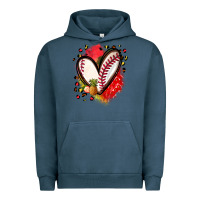 Pigment Midnight Navy fruits and baseball heart Urban Hoodie - Zillion Design Studio