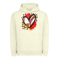 Pigment Pistachio fruits and baseball heart Urban Hoodie - Zillion Design Studio