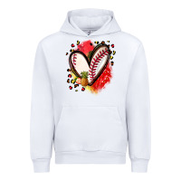 White fruits and baseball heart Urban Hoodie - Zillion Design Studio