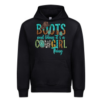 Black boots and bling its a cowgirl thing Urban Hoodie - texasbilliewilder