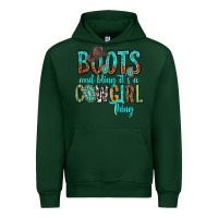 Forest Green boots and bling its a cowgirl thing Urban Hoodie - texasbilliewilder