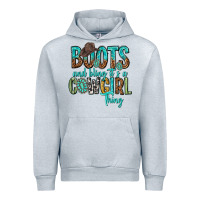 Heather Grey boots and bling its a cowgirl thing Urban Hoodie - texasbilliewilder