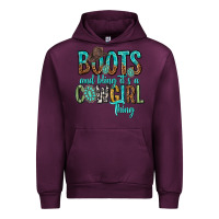 Mauve Wine boots and bling its a cowgirl thing Urban Hoodie - texasbilliewilder