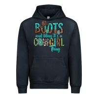 Navy boots and bling its a cowgirl thing Urban Hoodie - texasbilliewilder