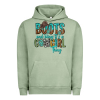 Pigment Oil Green boots and bling its a cowgirl thing Urban Hoodie - texasbilliewilder