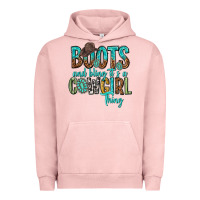 Pigment Salmon boots and bling its a cowgirl thing Urban Hoodie - texasbilliewilder