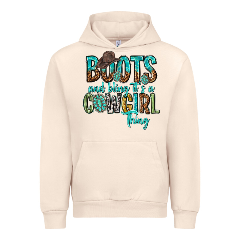 Boots And Bling Its A Cowgirl Thing Urban Hoodie by texasbilliewilder | Teevron