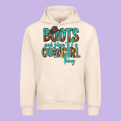Boots And Bling Its A Cowgirl Thing Urban Hoodie Designed By Texasbilliewilder