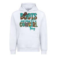 White boots and bling its a cowgirl thing Urban Hoodie - texasbilliewilder