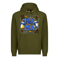 Army Green volleyball mama with leopard Premium Hoodie - Zillion Design Studio