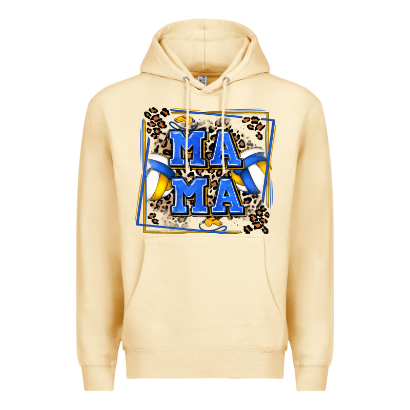 Volleyball Mama With Leopard Premium Hoodie by Zillion Design Studio | Teevron