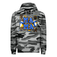 Slate Camo volleyball mama with leopard Premium Hoodie - Zillion Design Studio