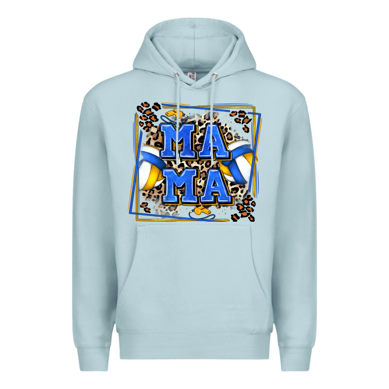 Volleyball Mama With Leopard Premium Hoodie by Zillion Design Studio | Teevron