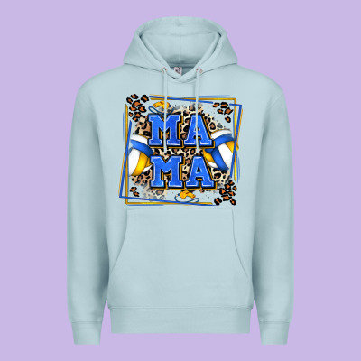 Volleyball Mama With Leopard Premium Hoodie Designed By Zillion Design Studio