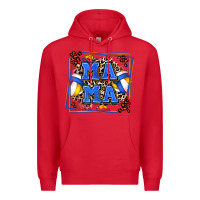 Red volleyball mama with leopard Premium Hoodie - Zillion Design Studio