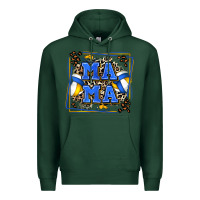Sports Green volleyball mama with leopard Premium Hoodie - Zillion Design Studio