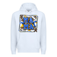 White volleyball mama with leopard Premium Hoodie - Zillion Design Studio