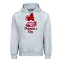 Heather Grey happy valentine's day gnomes with sunflower Urban Hoodie - RanaPortraitStore