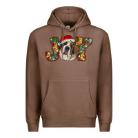 Chestnut Saint Bernard Christmas joy, Premium Hoodie - RanaPortraitStore