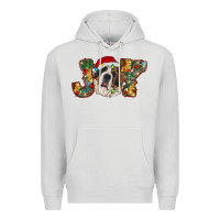 Dove Grey Saint Bernard Christmas joy, Premium Hoodie - RanaPortraitStore