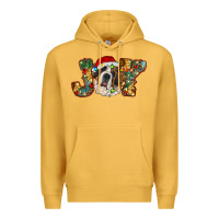 Mustard Saint Bernard Christmas joy, Premium Hoodie - RanaPortraitStore