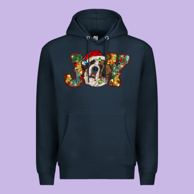Saint Bernard Christmas Joy, Premium Hoodie Designed By Ranaportraitstore