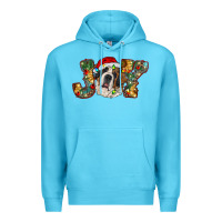 Ocean Blue Saint Bernard Christmas joy, Premium Hoodie - RanaPortraitStore