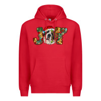 Red Saint Bernard Christmas joy, Premium Hoodie - RanaPortraitStore