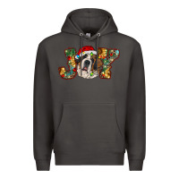 Smoke Saint Bernard Christmas joy, Premium Hoodie - RanaPortraitStore