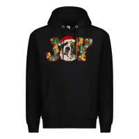 Black Saint Bernard Christmas joy, Premium Hoodie - RanaPortraitStore