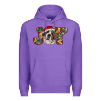 Purple Saint Bernard Christmas joy, Premium Hoodie - RanaPortraitStore