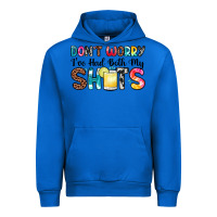 Cobalt don t worry i ve had both my shots Urban Hoodie - Zillion Design Studio