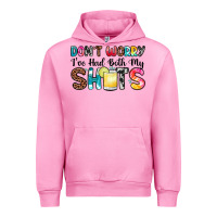 Fuchsia Pink don t worry i ve had both my shots Urban Hoodie - Zillion Design Studio