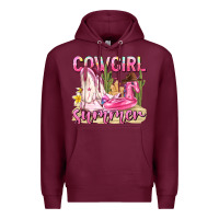 Burgundy cowgirl summer Premium Hoodie - texasbilliewilder