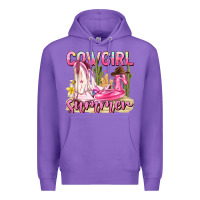 Purple cowgirl summer Premium Hoodie - texasbilliewilder