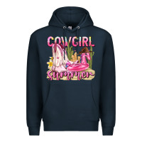 Navy cowgirl summer Premium Hoodie - texasbilliewilder