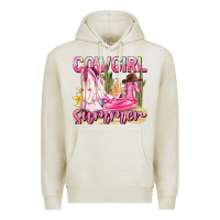 Oatmeal Heather cowgirl summer Premium Hoodie - texasbilliewilder