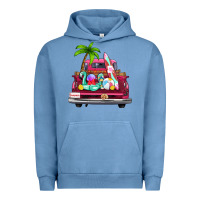 Pigment Pebble Blue summer truck farm truck Urban Hoodie - Zillion Design Studio